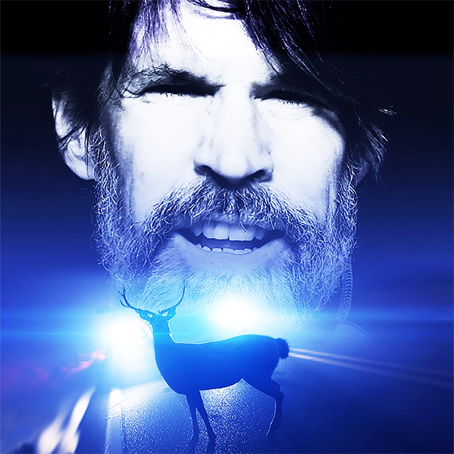 3d rendered illustration of a deer infront of a car